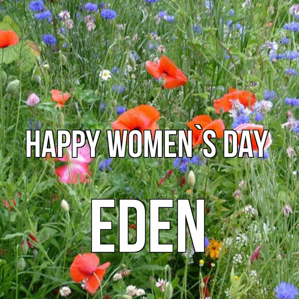 Greetings card с именем, Eden happy women`s day международный женский день 4 Greetings with text for free download 